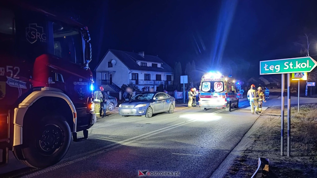 Wypadek w Łęgu Starościńskim - potrącenie pieszego [12.12.2025] - zdjęcie #16 - eOstroleka.pl
