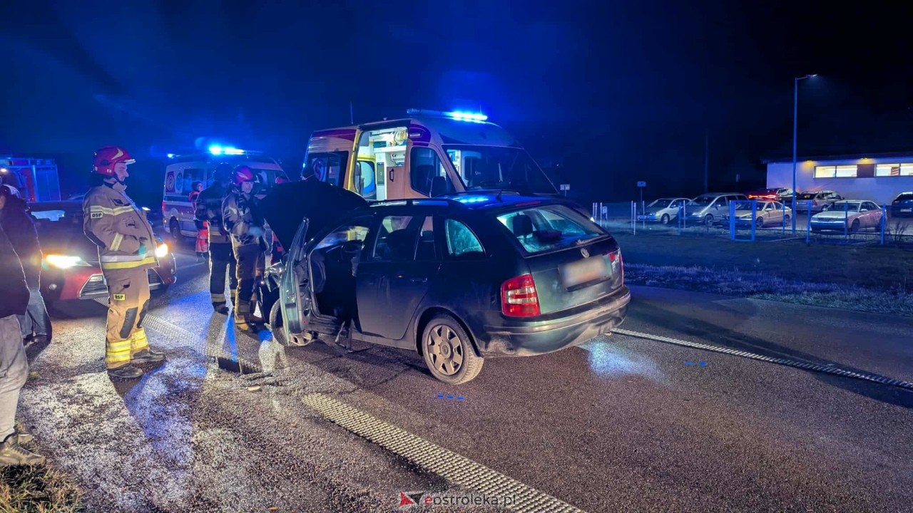 Wypadek w Borawem [13.12.2025] - zdjęcie #1 - eOstroleka.pl