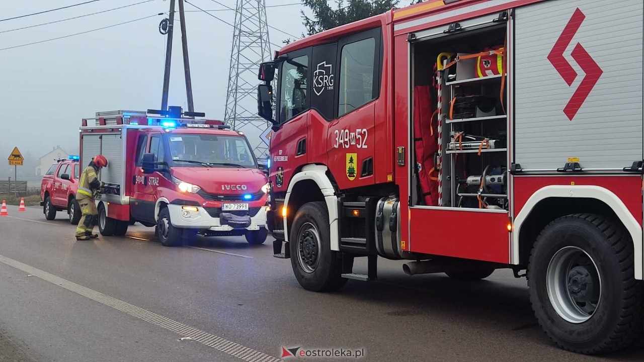 Wypadek na Ostrołęckiej w Łęgu Przedmiejskim [19.12.2025] - zdjęcie #3 - eOstroleka.pl