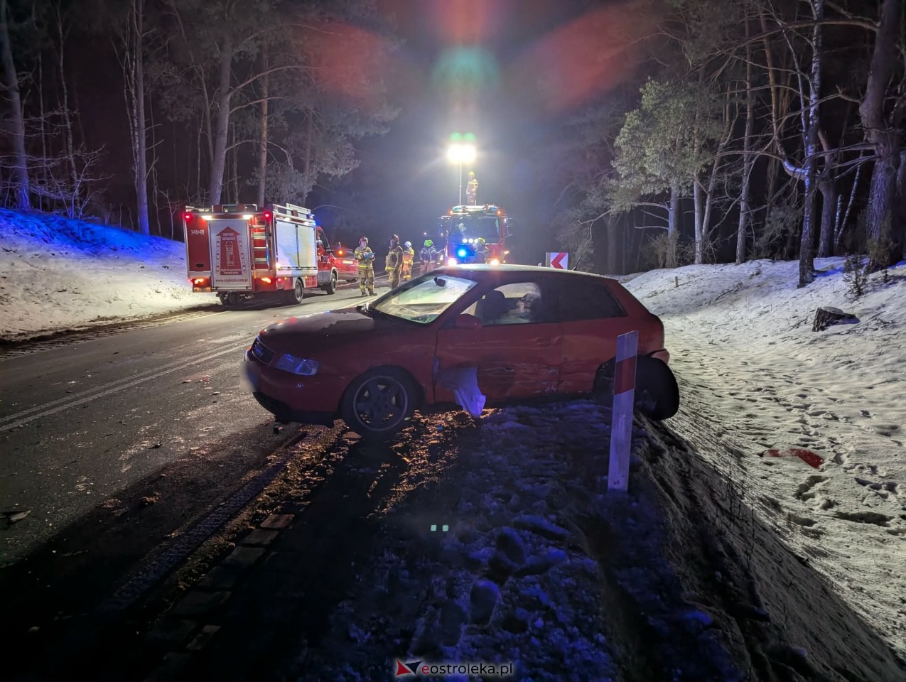 Karambol w Szwendrowym Moście [08.01.2026] - zdjęcie #8 - eOstroleka.pl