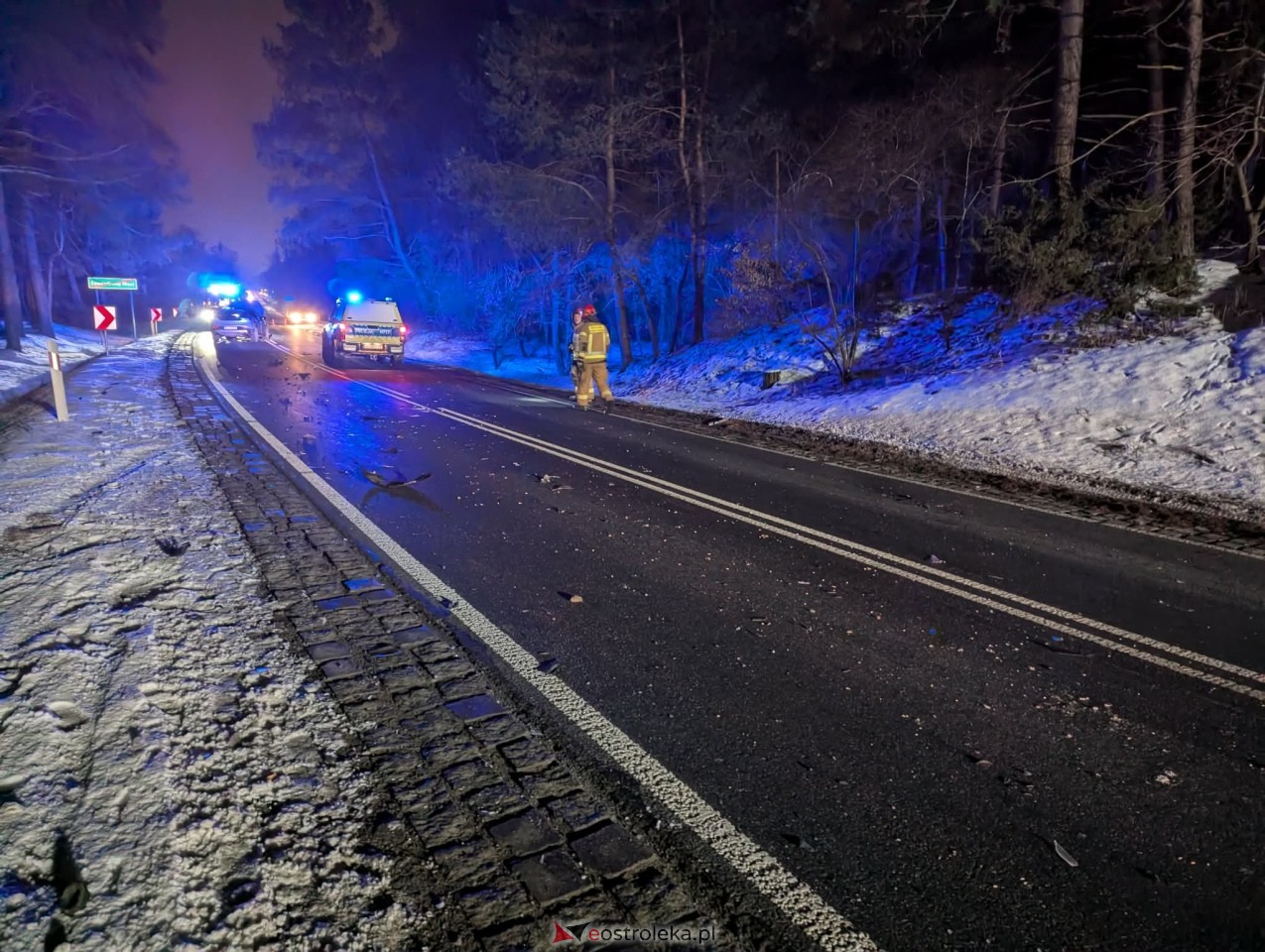 Karambol w Szwendrowym Moście [08.01.2026] - zdjęcie #1 - eOstroleka.pl