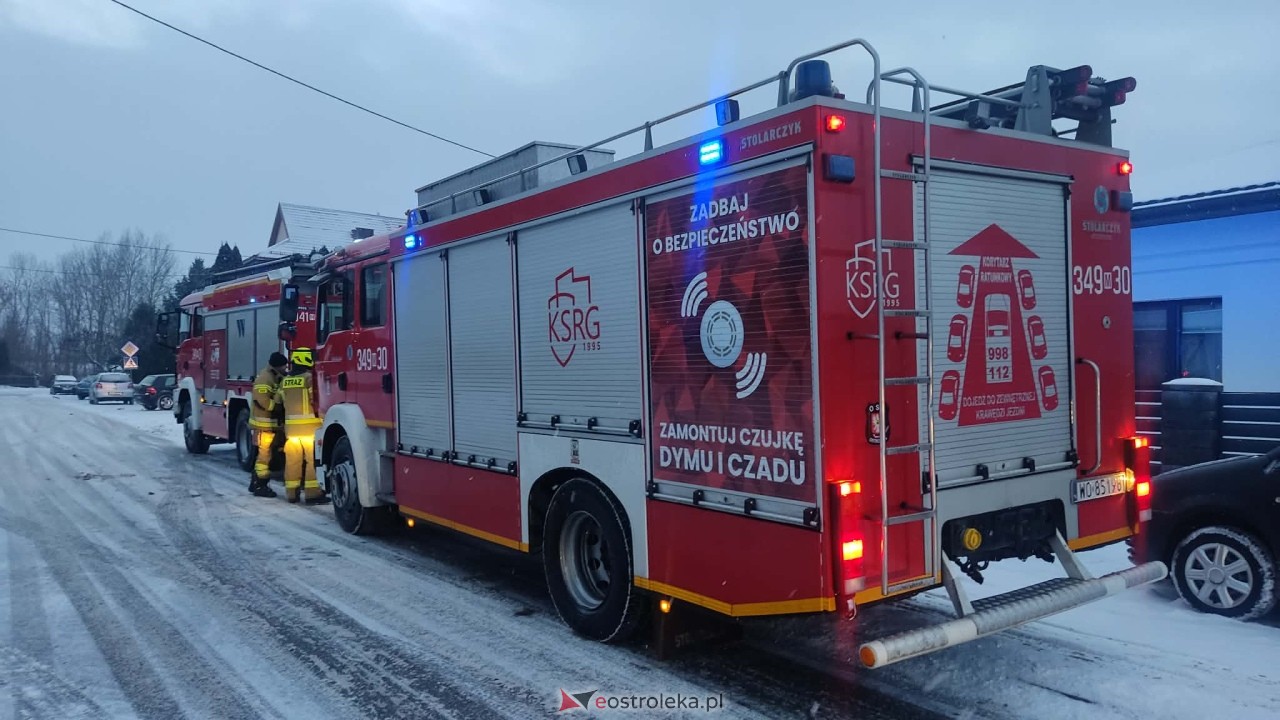 Pożar na Ogródkowej w Ostrołęce [10.01.2026] - zdjęcie #5 - eOstroleka.pl