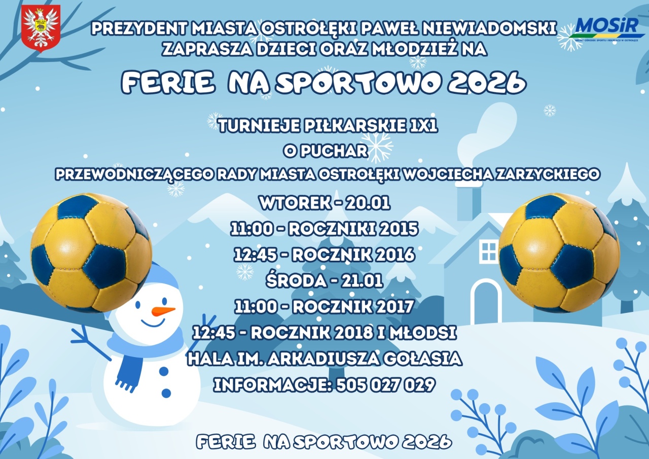 Ferie na sportowo z MOSiR Ostrołęka 2026  - zdjęcie #2 - eOstroleka.pl