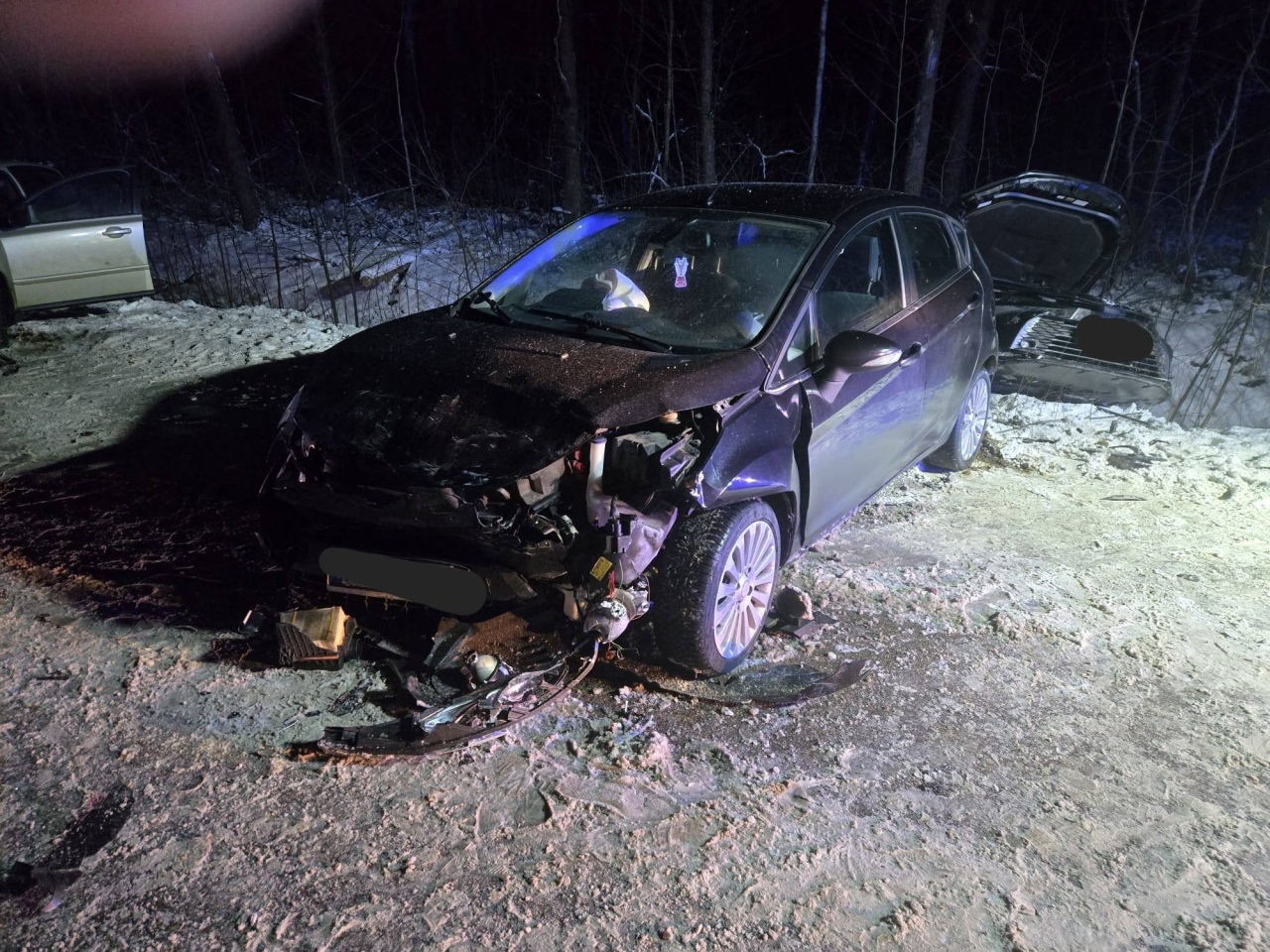 Wypadek na trasie Ostrołęka - Goworowo. Zderzenie kilku aut w Czarnowcu [12.01.2026] - zdjęcie #1 - eOstroleka.pl