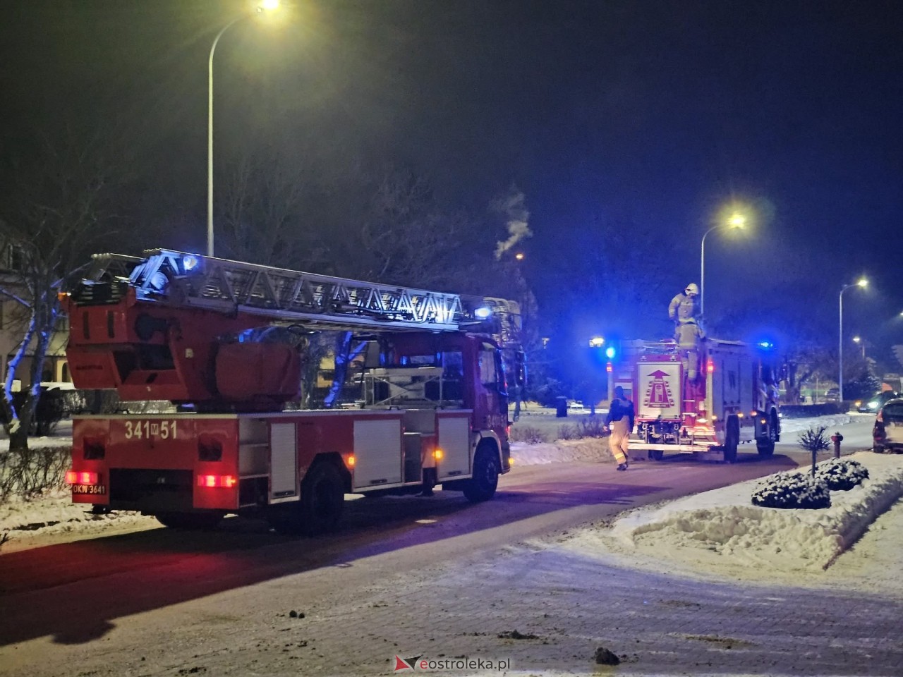 Akcja ratunkowa na Sobieskiego w Ostrołęce [13.01.2025] - zdjęcie #5 - eOstroleka.pl