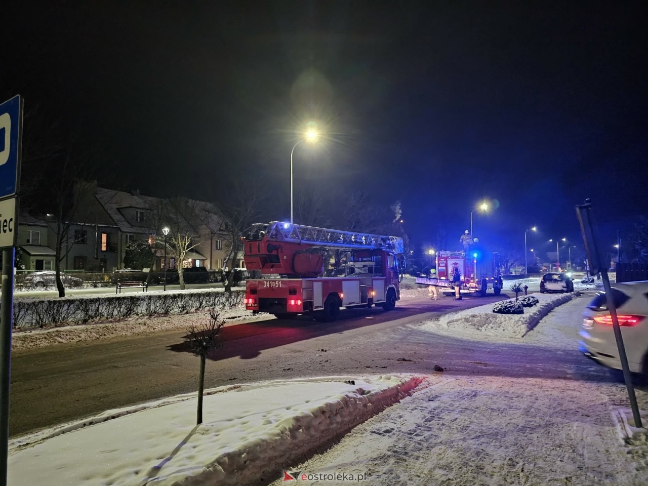 Akcja ratunkowa na Sobieskiego w Ostrołęce [13.01.2025] - zdjęcie #3 - eOstroleka.pl