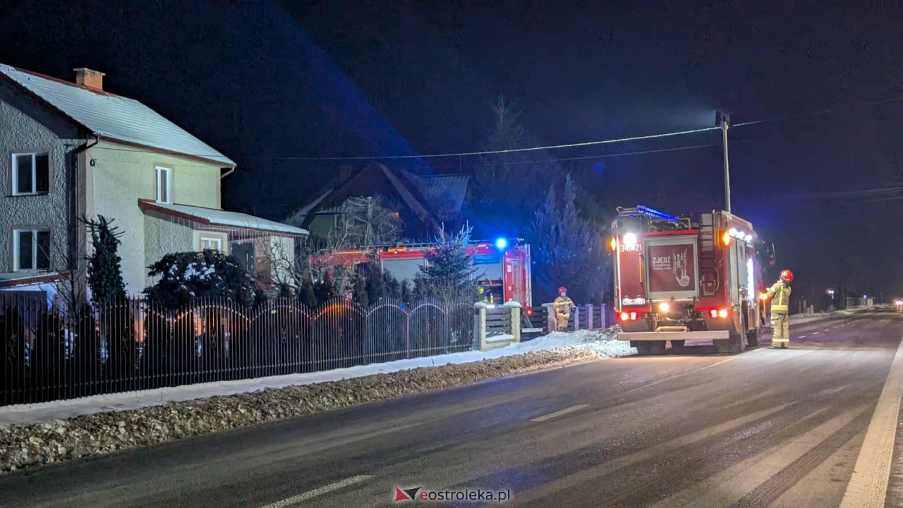 Pożar sadzy w Obierwi [24.01.2026] - zdjęcie #3 - eOstroleka.pl