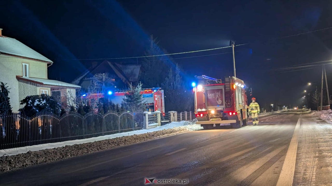 Pożar sadzy w Obierwi [24.01.2026] - zdjęcie #2 - eOstroleka.pl