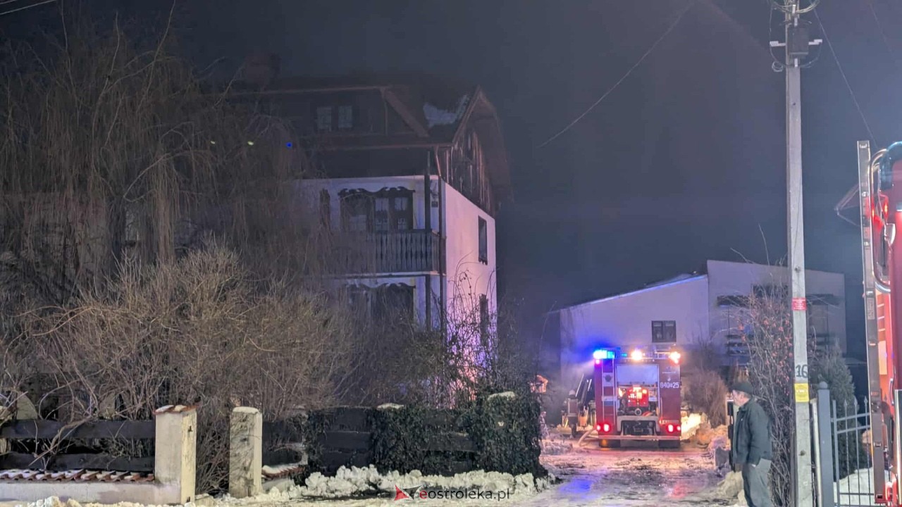 Pożar w Rzekuniu [31.01.2026] - zdjęcie #4 - eOstroleka.pl