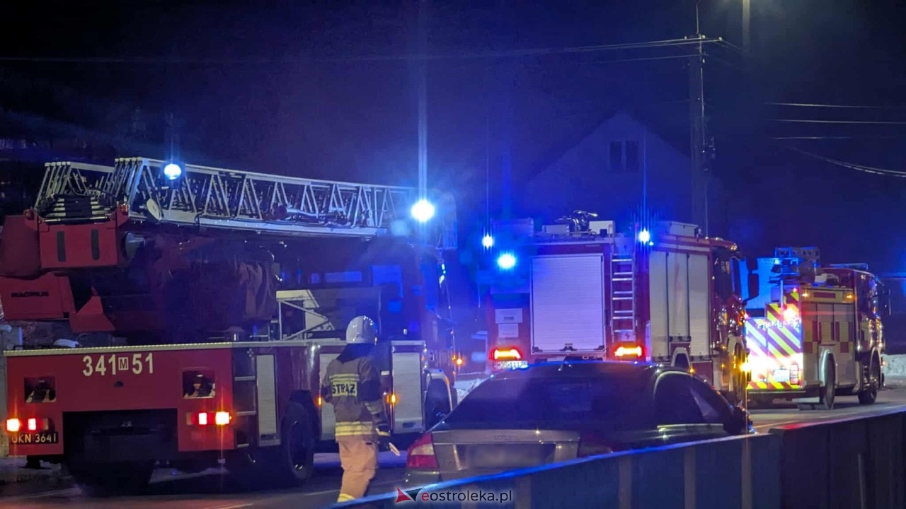 Pożar w Rzekuniu [31.01.2026] - zdjęcie #1 - eOstroleka.pl
