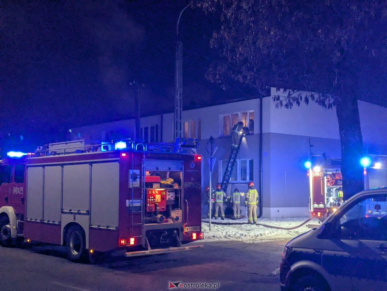 Pożar przy Sienkiewicza w Ostrołęce [2.02.2026] - zdjęcie #6 - eOstroleka.pl
