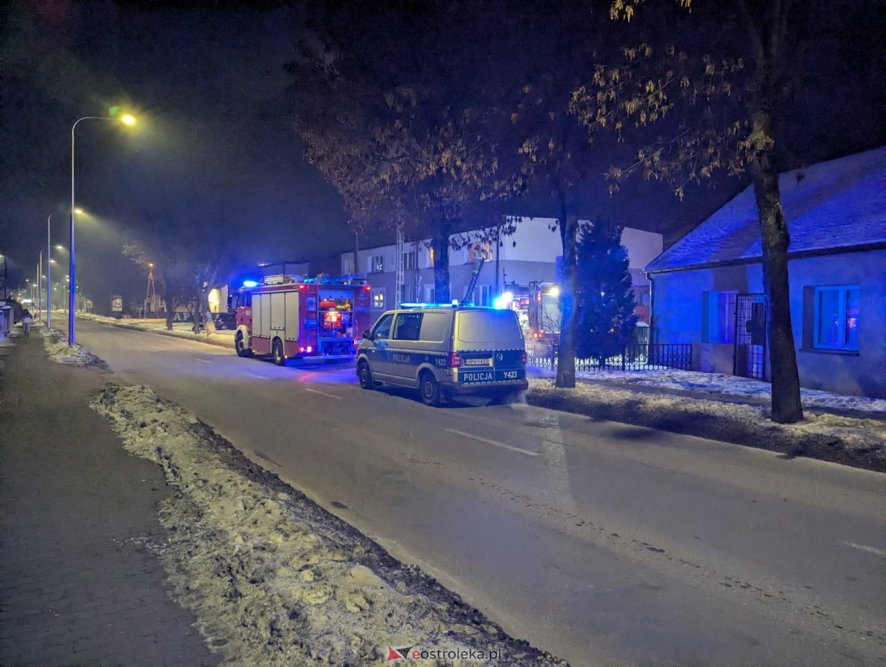 Pożar przy Sienkiewicza w Ostrołęce [2.02.2026] - zdjęcie #3 - eOstroleka.pl