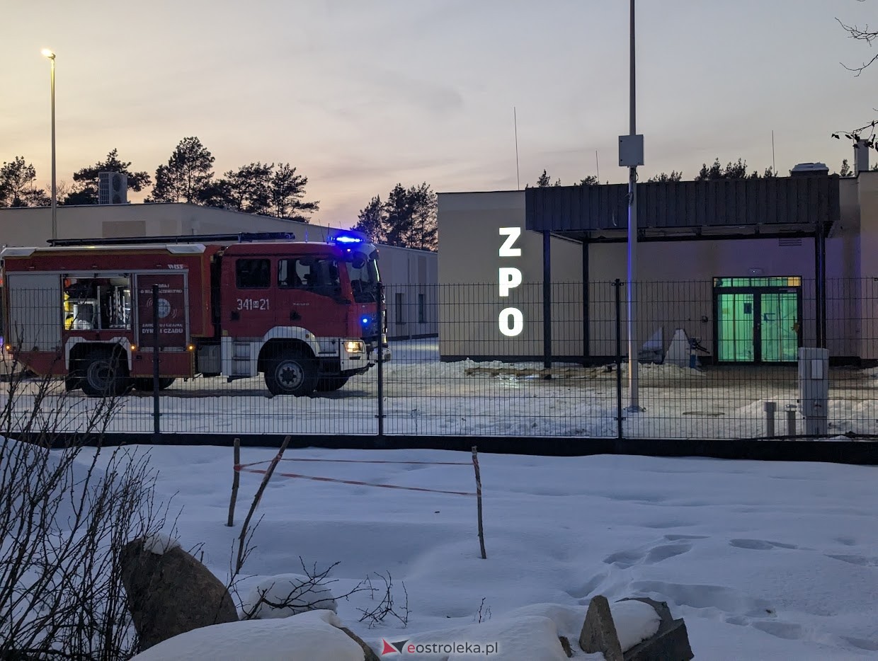 Pożar na budowie ZPO w Ostrołęce [02.02.2026] - zdjęcie #4 - eOstroleka.pl