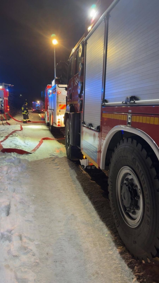 Pożar domu w Łątczynie [12.02.2026] - zdjęcie #6 - eOstroleka.pl