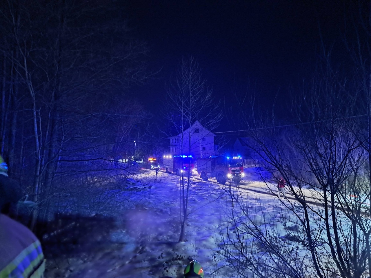Pożar domu w Łątczynie [12.02.2026] - zdjęcie #3 - eOstroleka.pl