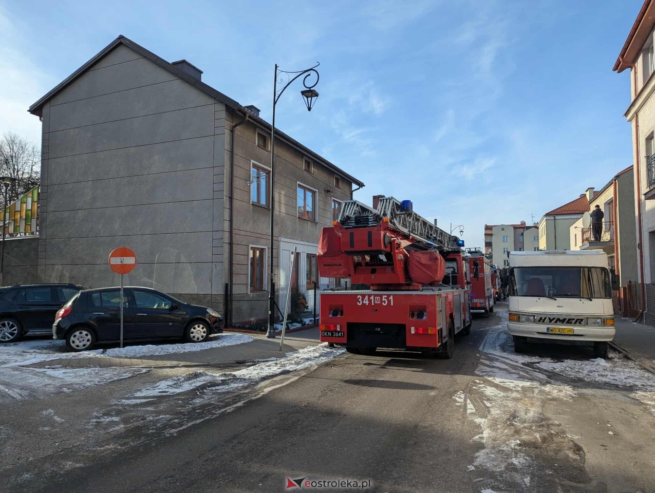 Akcja ratunkowa na Paderewskiego w Ostrołęce [16.02.2026] - zdjęcie #10 - eOstroleka.pl