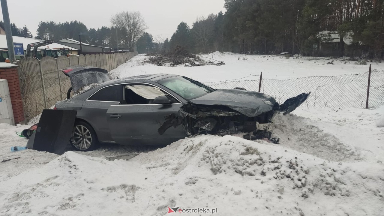 Wypadek w Laskowcu [18.02.2026] - zdjęcie #6 - eOstroleka.pl