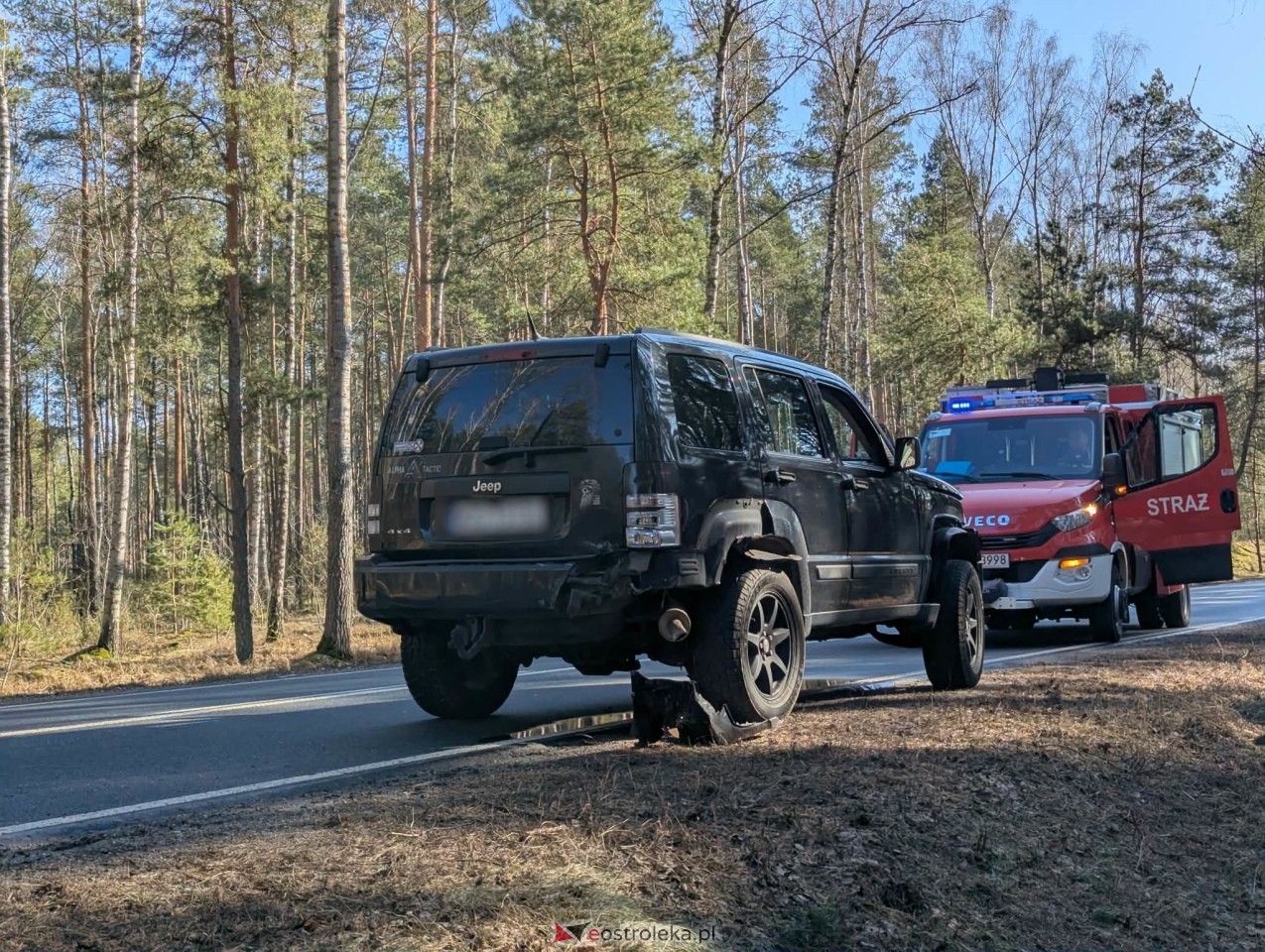 Wypadek w Łodziskach [01.03.2026] - zdjęcie #14 - eOstroleka.pl
