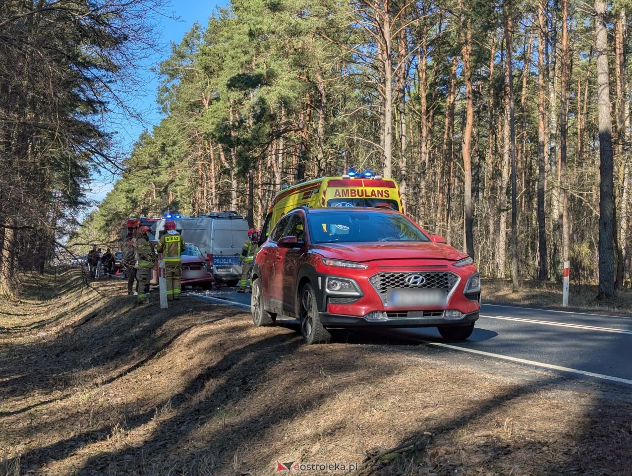 Wypadek w Łodziskach [01.03.2026] - zdjęcie #6 - eOstroleka.pl