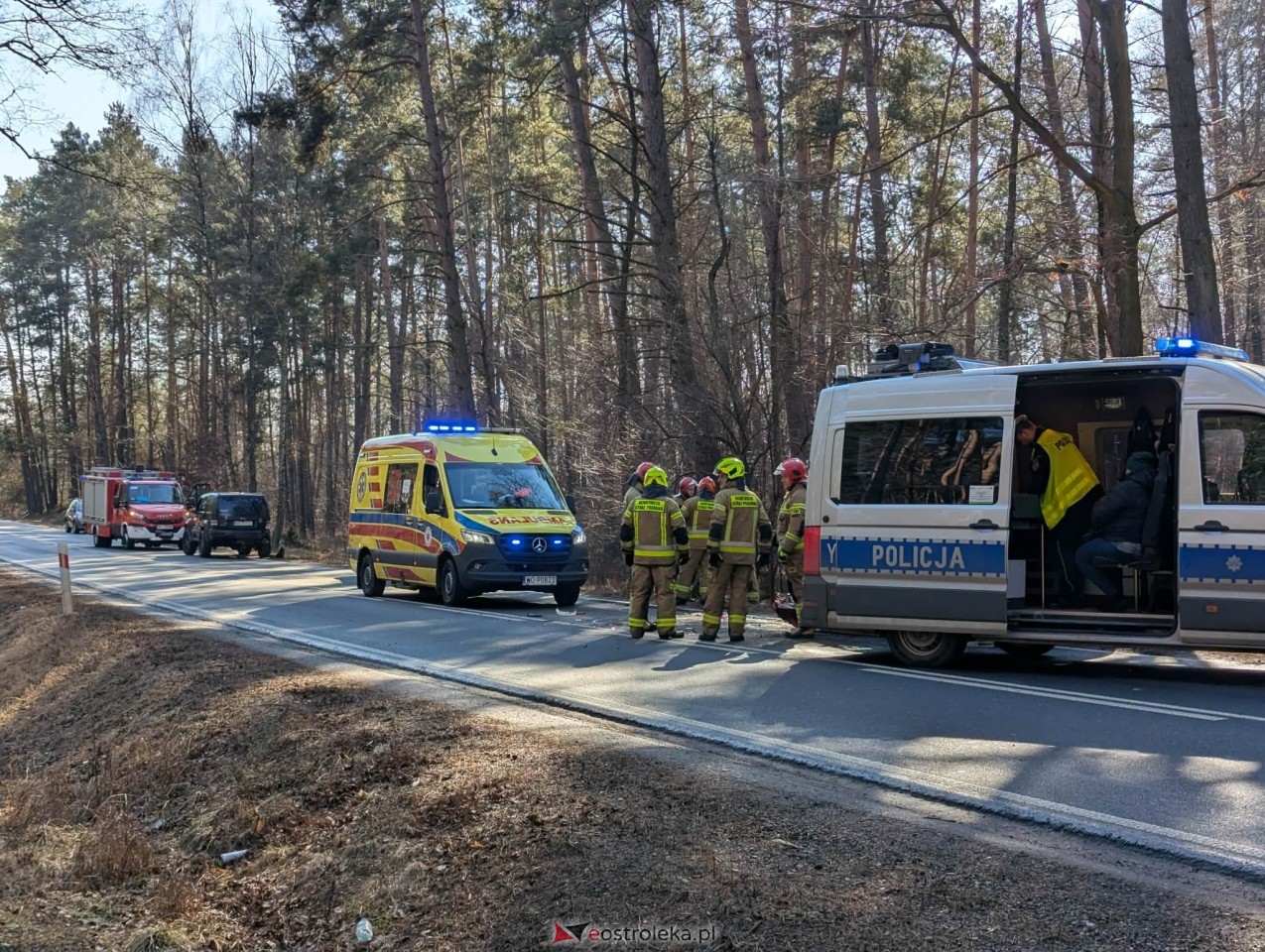 Wypadek w Łodziskach [01.03.2026] - zdjęcie #5 - eOstroleka.pl