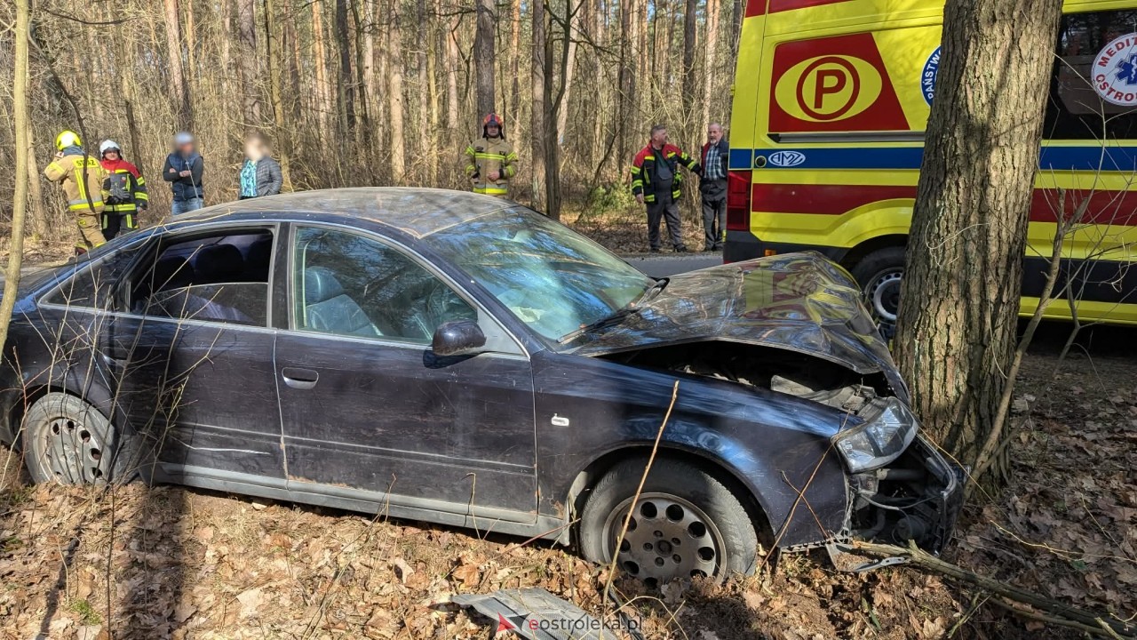 Wypadek w Czerwinie [16.03.2026] - zdjęcie #1 - eOstroleka.pl