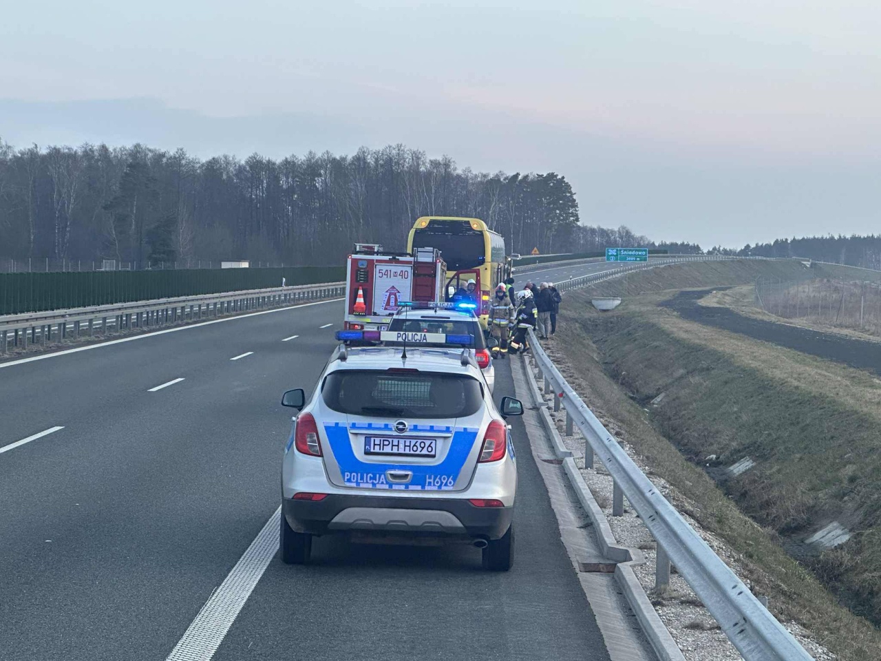 Wypadek w Gniazdowie na S-61 [29.03.2026] - zdjęcie #2 - eOstroleka.pl