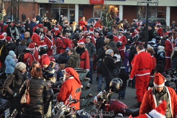 Moto Mikołaje 2011: Ponad 100 mikołajów pojawiło się dziś w Ostrolęce [3.XII.2011] - zdjęcie #4 - eOstroleka.pl