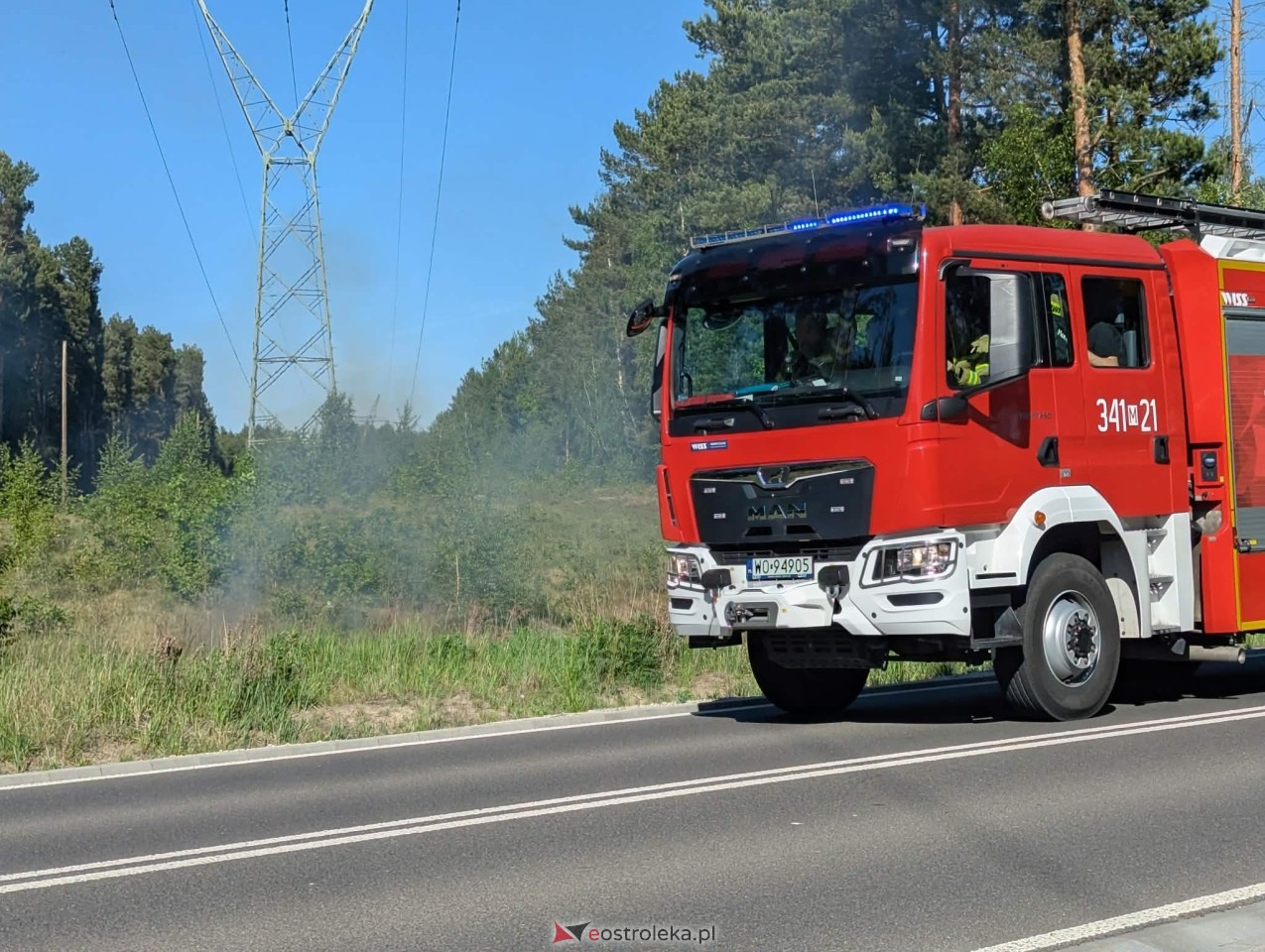 Pożar na drodze do mostu w Teodorowie [25.05.2026] - zdjęcie #13 - eOstroleka.pl