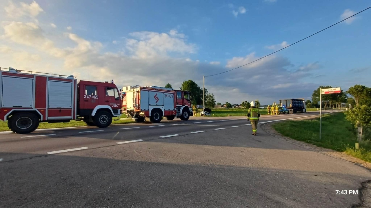 Wypadek w Wykrocie [18.06.2026] - zdjęcie #4 - eOstroleka.pl