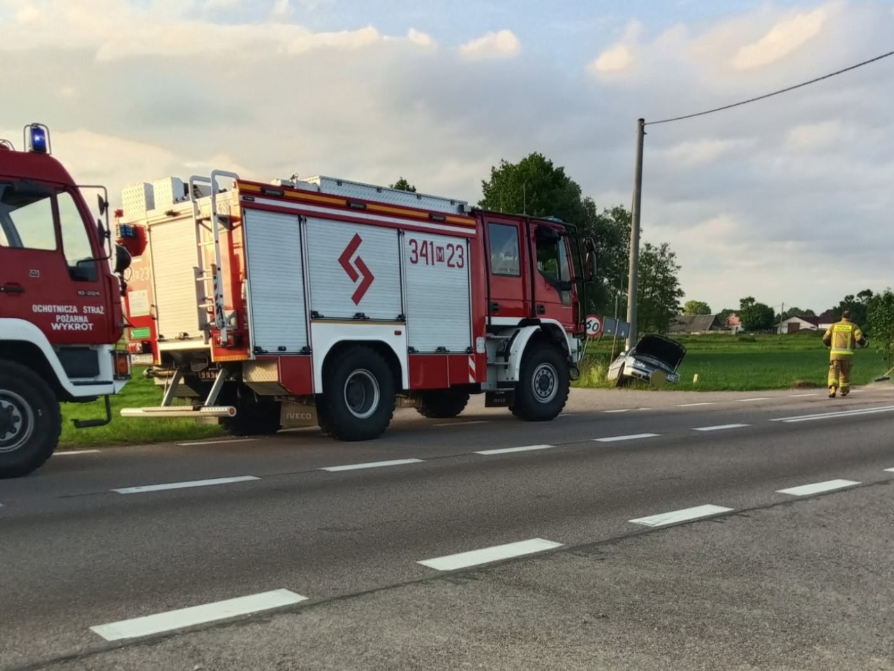 Wypadek w Wykrocie [18.06.2026] - zdjęcie #1 - eOstroleka.pl
