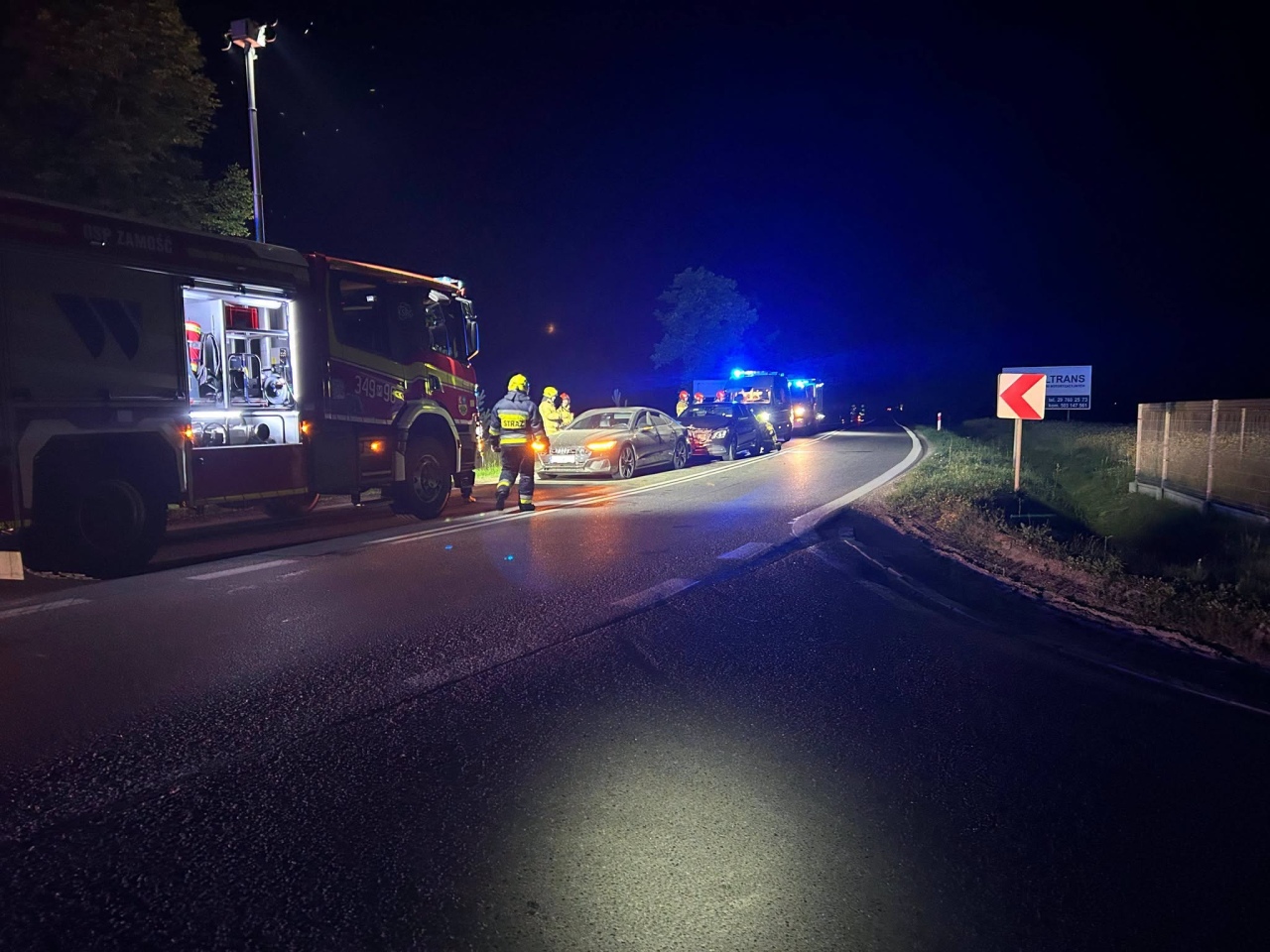 Wypadek w Zamościu na DW627 [20.06.2026] - zdjęcie #1 - eOstroleka.pl
