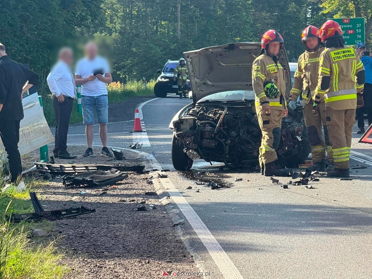 Wypadek w Zabrodziu [27.06.2026] - zdjęcie #3 - eOstroleka.pl
