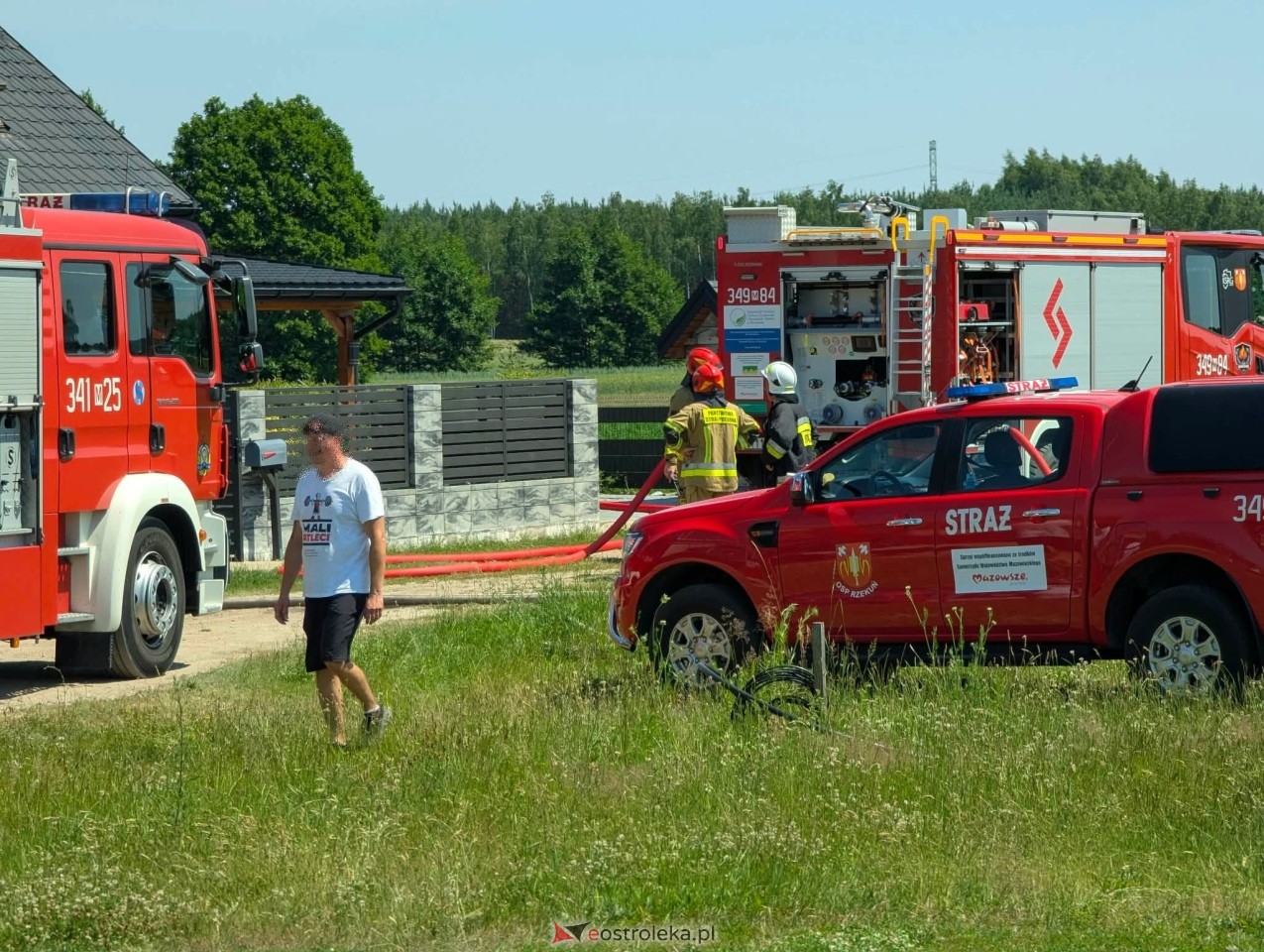Pożar domu w Rzekuniu [28.06.2026] - zdjęcie #9 - eOstroleka.pl