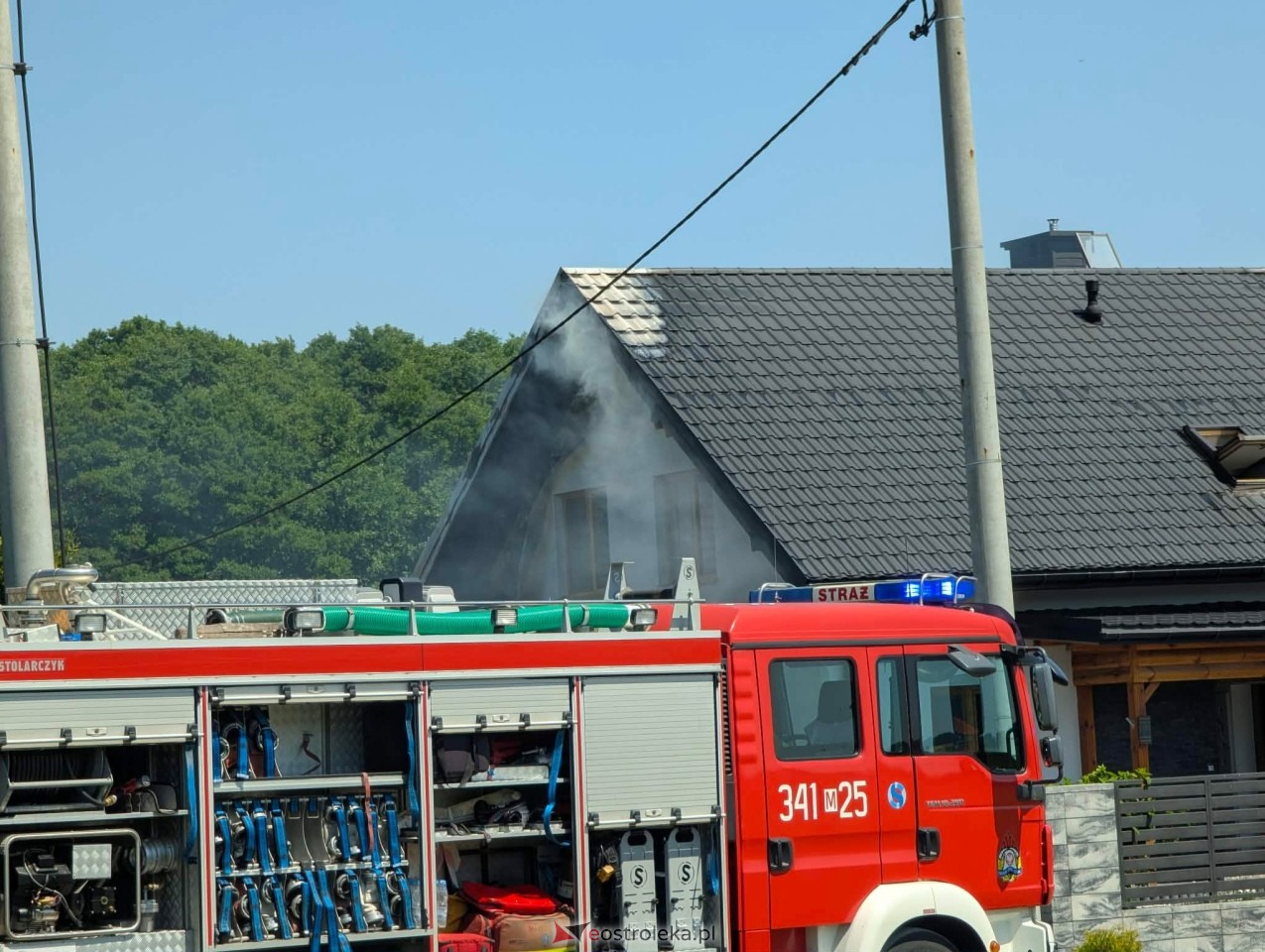 Pożar domu w Rzekuniu [28.06.2026] - zdjęcie #4 - eOstroleka.pl