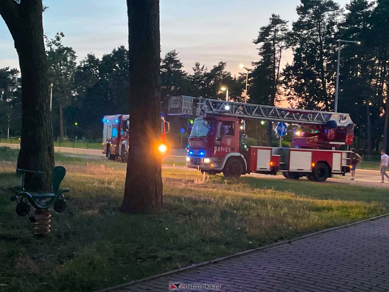 Akcja ratunkowa na Żebrowskiego [30.06.2026] - zdjęcie #1 - eOstroleka.pl