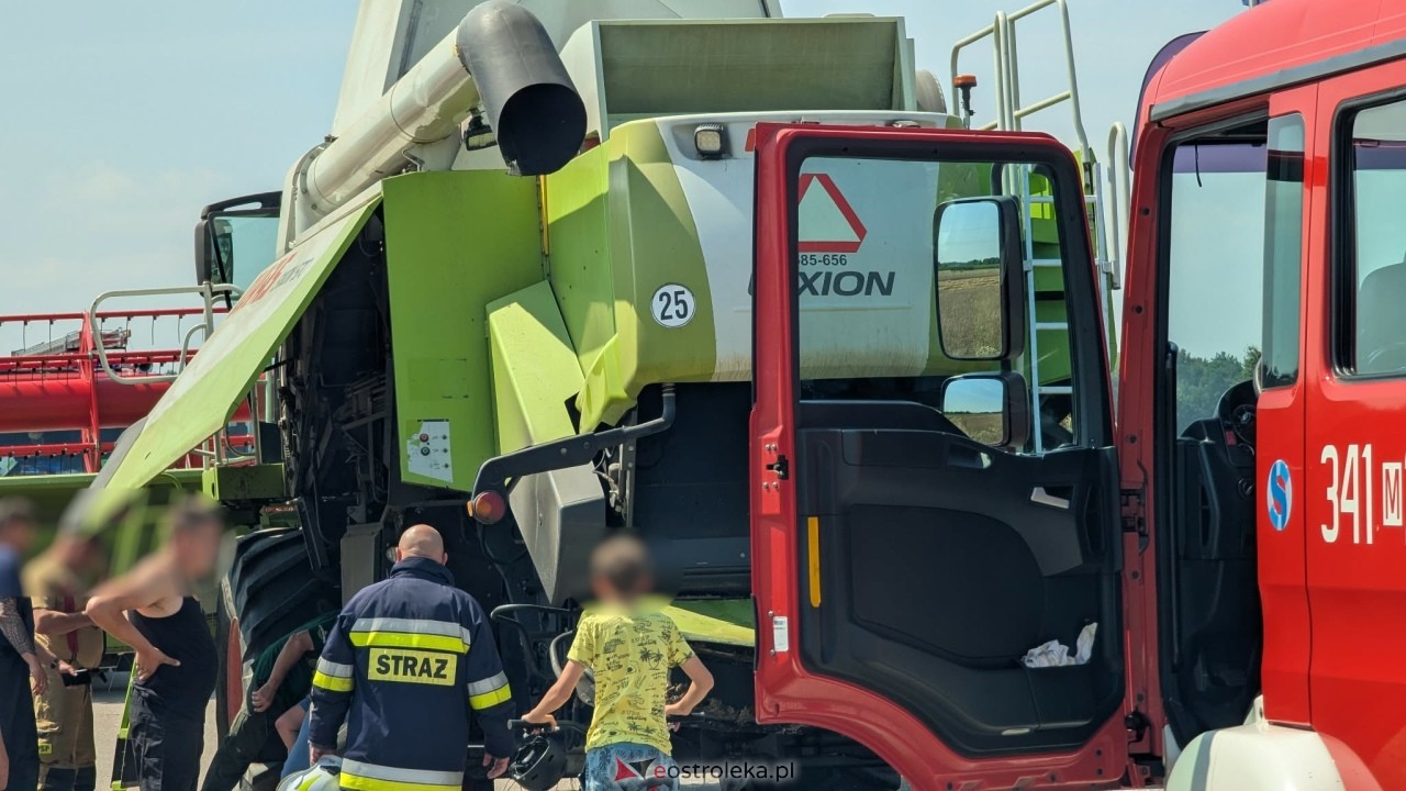 Pożar kombajnu w Borawem [04.08.2026] - zdjęcie #7 - eOstroleka.pl