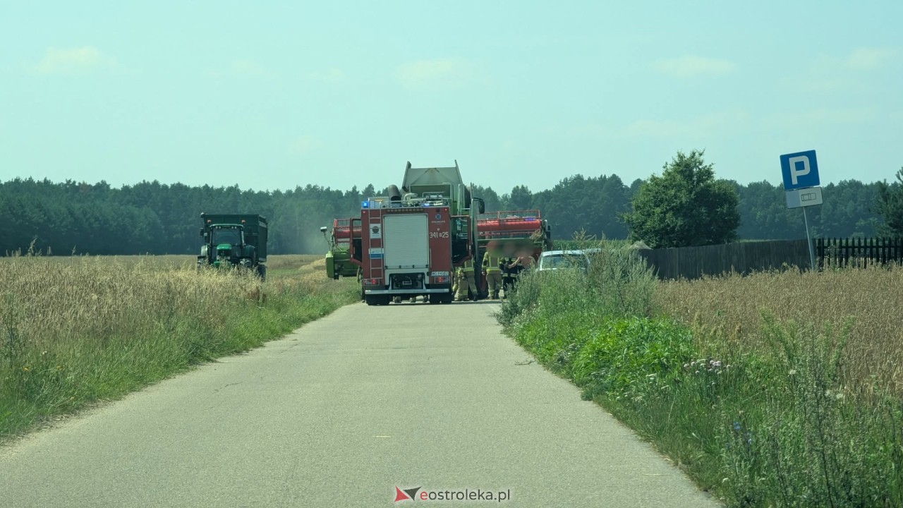Pożar kombajnu w Borawem [04.08.2026] - zdjęcie #5 - eOstroleka.pl