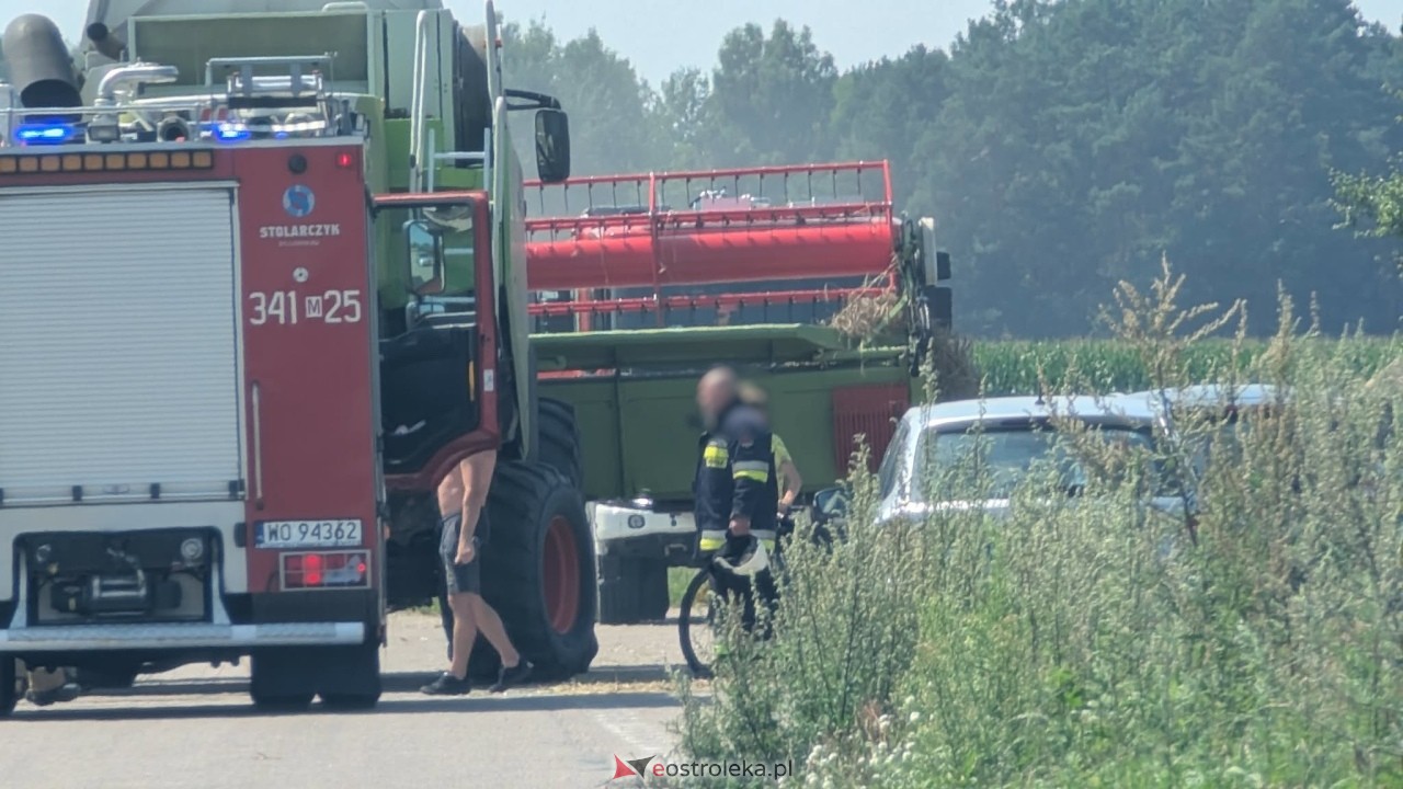 Pożar kombajnu w Borawem [04.08.2026] - zdjęcie #4 - eOstroleka.pl