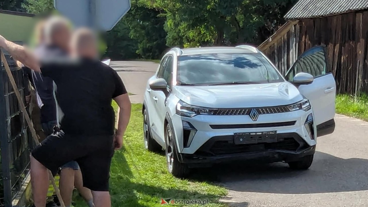 Wypadek z udziałem motocyklisty i auta osobowego w Grabowie [08.08.2026] - zdjęcie #5 - eOstroleka.pl