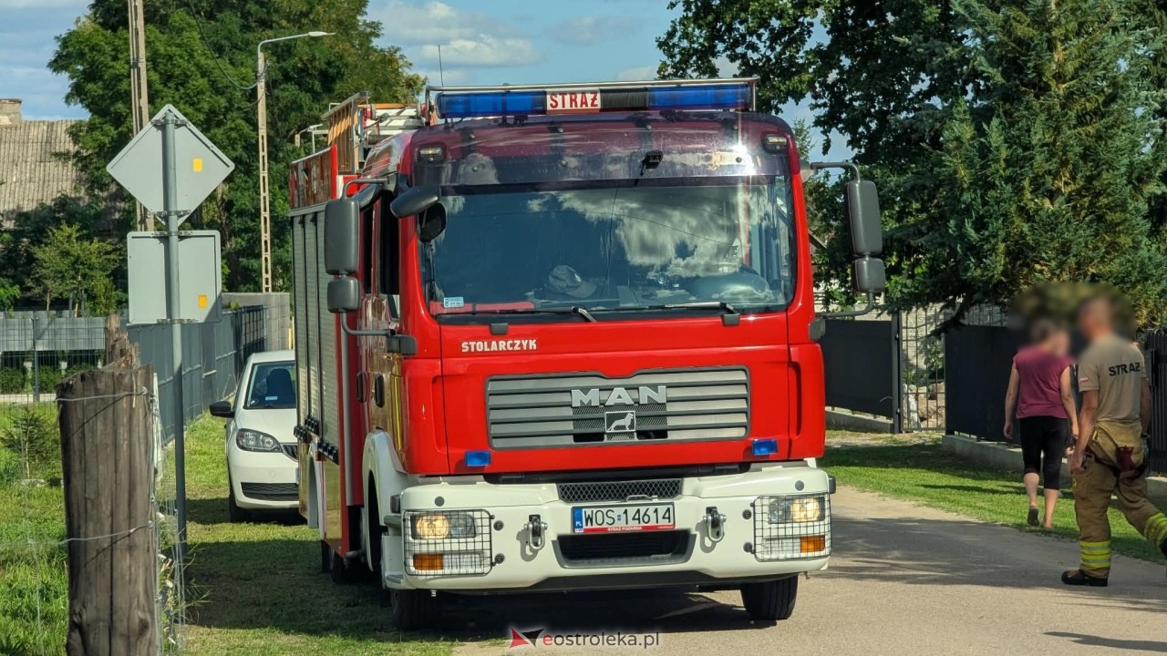 Wypadek z udziałem motocyklisty i auta osobowego w Grabowie [08.08.2026] - zdjęcie #3 - eOstroleka.pl