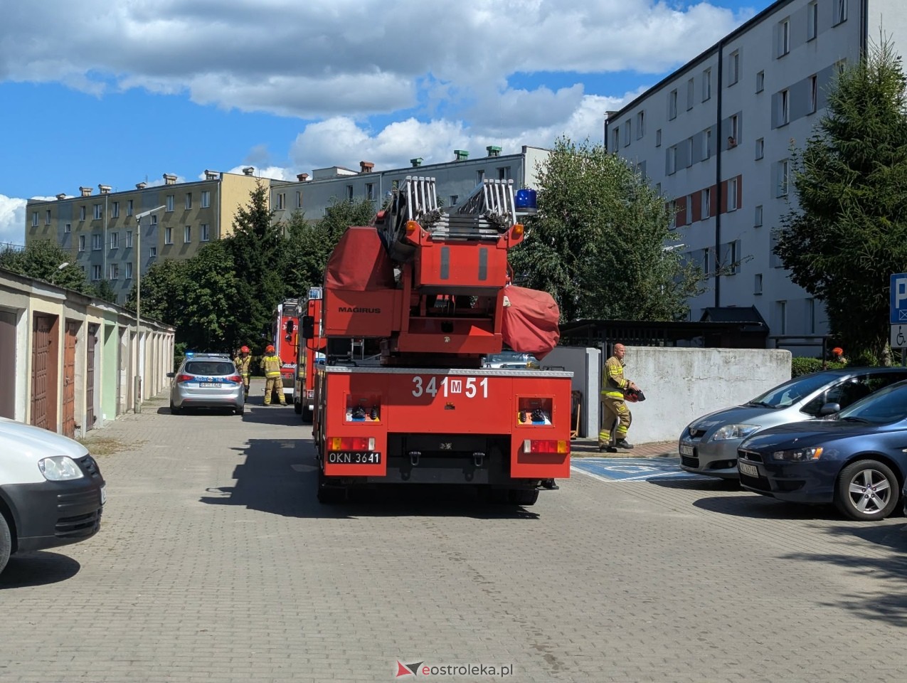 Akcja gaśnicza przy Goworowskiej w Ostrołęce [12.08.2026] - zdjęcie #22 - eOstroleka.pl