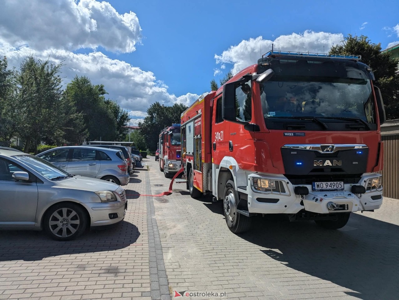 Akcja gaśnicza przy Goworowskiej w Ostrołęce [12.08.2026] - zdjęcie #20 - eOstroleka.pl