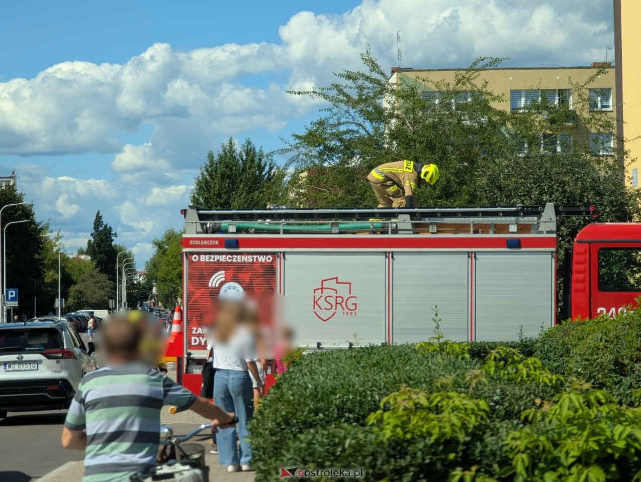 Akcja gaśnicza przy Goworowskiej w Ostrołęce [12.08.2026] - zdjęcie #14 - eOstroleka.pl