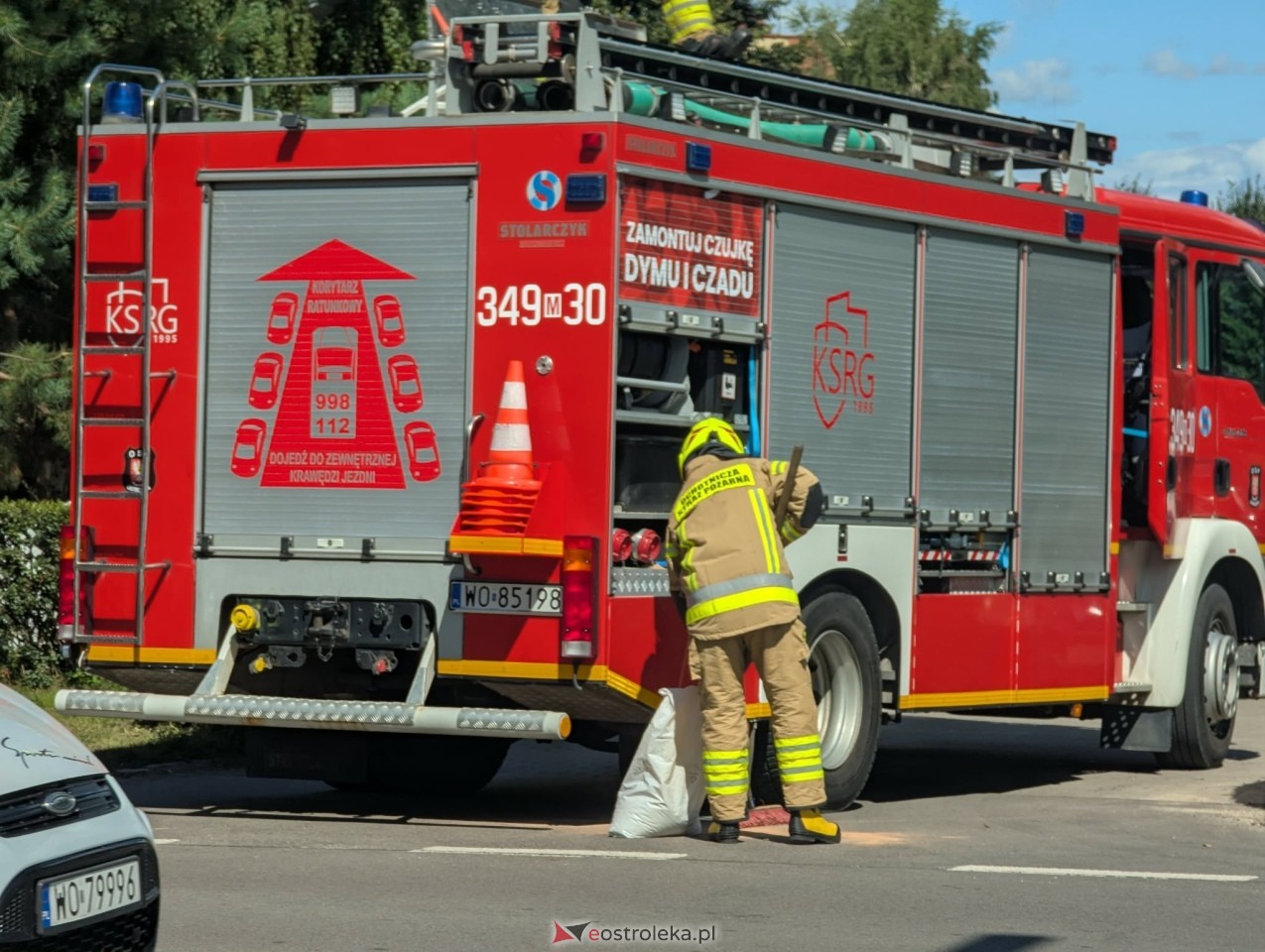 Akcja gaśnicza przy Goworowskiej w Ostrołęce [12.08.2026] - zdjęcie #10 - eOstroleka.pl