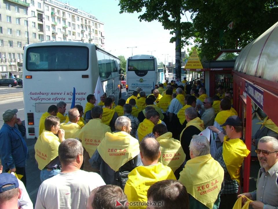 Pikieta pracowników elektrowni Ostrołęka Warszawa 2005 - zdjęcie #37 - eOstroleka.pl