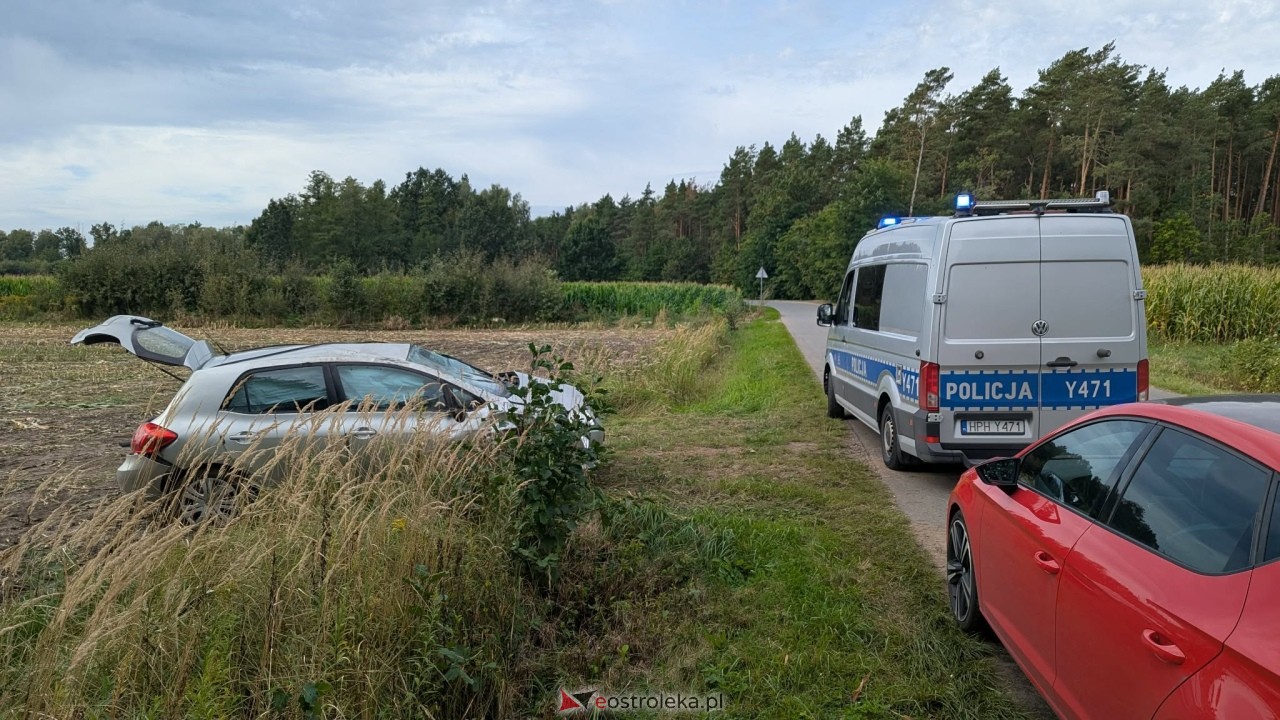 Dachowanie Toyoty na trasie Goworki Nowa Wieś Wschodnia [20.09.2026] - zdjęcie #1 - eOstroleka.pl