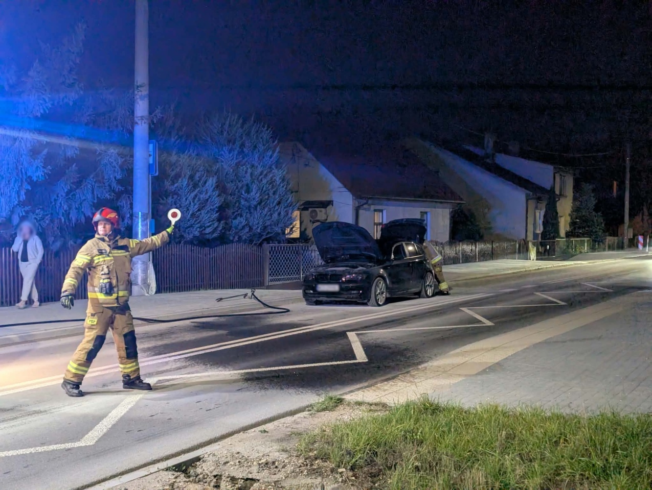 Pożar samochodu na ul. Słonecznej [27.09.2026] - zdjęcie #5 - eOstroleka.pl