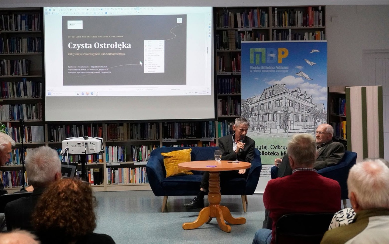 Czyste miasto to woda i powietrze. Ciekawa rozmowa z ekologiem w ostrołęckiej bibliotece [26.10.2026] - zdjęcie #1 - eOstroleka.pl
