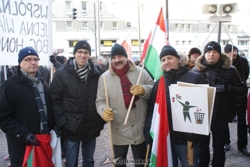 Pikieta przed siedzibą przedstawicielstwa Komisji Europejskiej w Warszawie [17.I.2012] - zdjęcie #1 - eOstroleka.pl