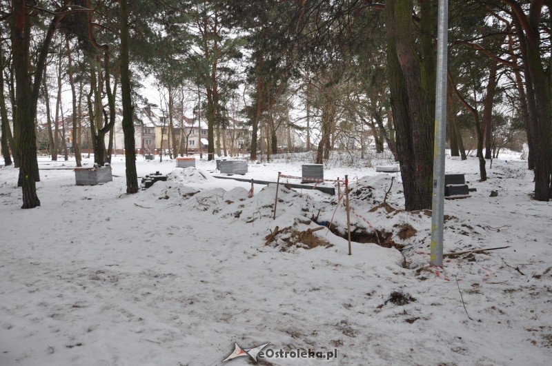 Las przy ulicy Bursztynowej zmienił się w plac budowy [19.I.2012] - zdjęcie #13 - eOstroleka.pl